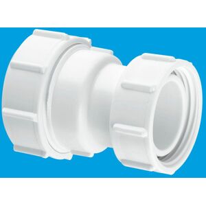 McAlpine S29-LN 1.25" Straight Connector Multifit x BSP Coupling nut in White White McAlpine S29-LN 1.25" Straight Connector Multifit x BSP Coupling nut in White White