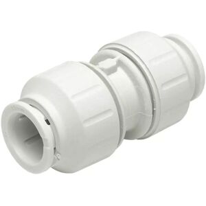 John Guest Straight Connector 15mm (Pack Of 2) in White White John Guest Straight Connector 15mm (Pack Of 2) in White White