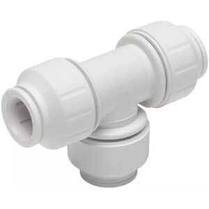John Guest Equal Tee 15mm (Pack Of 2) in White White John Guest Equal Tee 15mm (Pack Of 2) in White White