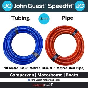 John Guest 5m RED & 5m BLUE 12mm Campervan Camper Motorhome Water Pipe 10m Kit Blue John Guest 5m RED & 5m BLUE 12mm Campervan Camper Motorhome Water Pipe 10m Kit Blue