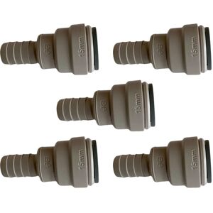 John Guest Hose Connector 15mm X 1/2 in Grey Grey John Guest Hose Connector 15mm X 1/2 in Grey Grey