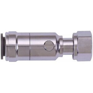 John Guest Chrome Plated Service Valve 15mm X 1/2 in Silver Silver John Guest Chrome Plated Service Valve 15mm X 1/2 in Silver Silver