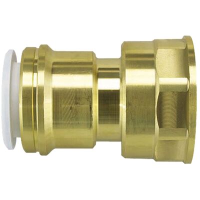 John Guest Brass Cylinder Adaptor 22 x 1" Female (Pack of 5) in Gold Gold John Guest Brass Cylinder Adaptor 22 x 1" Female (Pack of 5) in Gold Gold