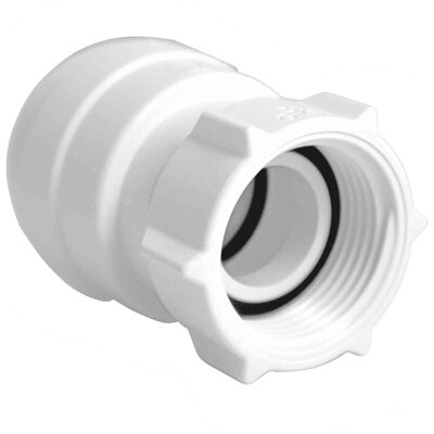 John Guest Female Coupler 15mm X 3/4" TC (Pack Of 5) in White White John Guest Female Coupler 15mm X 3/4" TC (Pack Of 5) in White White