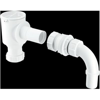 McAlpine R30E 3/4" Complete Screened Tank Overflow Connector - Extended in White White McAlpine R30E 3/4" Complete Screened Tank Overflow Connector - Extended in White White