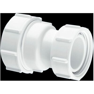 McAlpine T29-LN 1.5" Straight Connector Multifit x BSP Coupling nut in White White McAlpine T29-LN 1.5" Straight Connector Multifit x BSP Coupling nut in White White