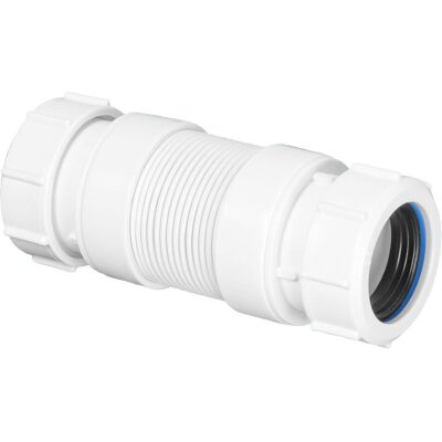 McAlpine MINIFLEX-1 1.25" x 1.25" universal compression connection Short Min in White White McAlpine MINIFLEX-1 1.25" x 1.25" universal compression connection Short Min in White White