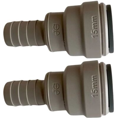 John Guest Hose Connector 15mm X 1/2 in Beige Beige John Guest Hose Connector 15mm X 1/2 in Beige Beige