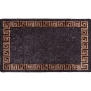 Berkfield Home Rug Washable 120x180 cm Black & Gold Anti Slip Size: 100 cm diameter Multicolor 100 cm diameter Berkfield Home Rug Washable 120x180 cm Black & Gold Anti Slip Size: 100 cm diameter Multicolor 100 cm diameter