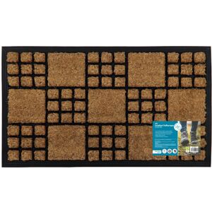 JVL Comfort Tuffscrape Door Mat, 40x70cm, Chequers in Brown Size: 40 cm x 70 cm Brown 40 cm x 70 cm JVL Comfort Tuffscrape Door Mat, 40x70cm, Chequers in Brown Size: 40 cm x 70 cm Brown 40 cm x 70 cm