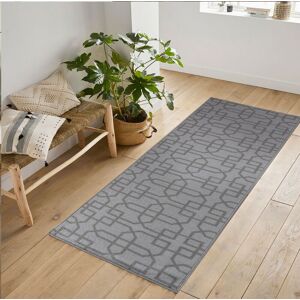 Desire Rugs Anti-Slip Cubed Trellis Design Doormat - Machine Washable for Easy Care in Silver Size: 67 cm x 120 cm Silver 67 cm x 120 cm Desire Rugs Anti-Slip Cubed Trellis Design Doormat - Machine Washable for Easy Care in Silver Size: 67 cm x 120 cm Silver 67 cm x 120 cm