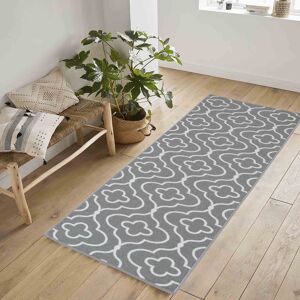 Desire Rugs Anti-Slip Quatrefoil Design Doormat - Machine Washable for Easy Care in Grey Size: 40 cm x 60 cm Grey 40 cm x 60 cm Desire Rugs Anti-Slip Quatrefoil Design Doormat - Machine Washable for Easy Care in Grey Size: 40 cm x 60 cm Grey 40 cm x 60 cm