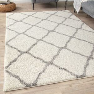 THE RUGS Soft Diamond Shaggy High Pile Rugs & Runners Living Room in Off-White Size: 80 cm x 150 cm Off-White 80 cm x 150 cm THE RUGS Soft Diamond Shaggy High Pile Rugs & Runners Living Room in Off-White Size: 80 cm x 150 cm Off-White 80 cm x 150 cm