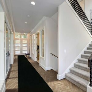 runrug Black Plain Long Hallway Carpet Runner Size: 60 cm x 300 cm Black 60 cm x 300 cm runrug Black Plain Long Hallway Carpet Runner Size: 60 cm x 300 cm Black 60 cm x 300 cm