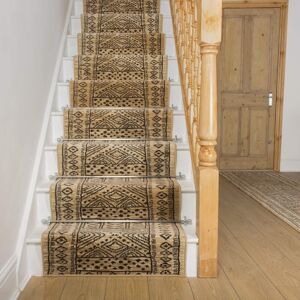 runrug Berber Afrikans Stair Carpet Runner in Light Sand Size: 80 cm x 540 cm Light Sand 80 cm x 540 cm runrug Berber Afrikans Stair Carpet Runner in Light Sand Size: 80 cm x 540 cm Light Sand 80 cm x 540 cm