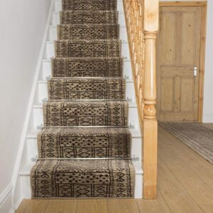 runrug Taupe Afrikans Stair Carpet Runner Size: 80 cm x 540 cm Taupe 80 cm x 540 cm runrug Taupe Afrikans Stair Carpet Runner Size: 80 cm x 540 cm Taupe 80 cm x 540 cm