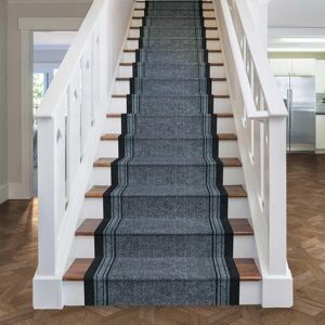 runrug Grey Inca Stair Carpet Runner Size: 80 cm x 480 cm Grey 80 cm x 480 cm runrug Grey Inca Stair Carpet Runner Size: 80 cm x 480 cm Grey 80 cm x 480 cm