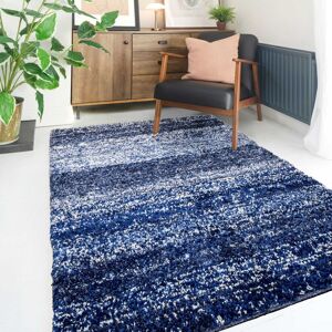 Kukoon Navy Blue Striped Mottled Shaggy Rug in Dark Navy Size: 60 cm x 240 cm Dark Navy 60 cm x 240 cm Kukoon Navy Blue Striped Mottled Shaggy Rug in Dark Navy Size: 60 cm x 240 cm Dark Navy 60 cm x 240 cm