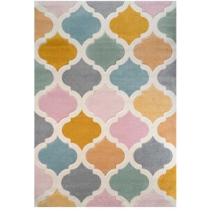 Kukoon Pastel Multicolour 3D Carved Trellis Area Rug in Dusty Pink Size: 60 cm x 240 cm Dusty Pink 60 cm x 240 cm Kukoon Pastel Multicolour 3D Carved Trellis Area Rug in Dusty Pink Size: 60 cm x 240 cm Dusty Pink 60 cm x 240 cm