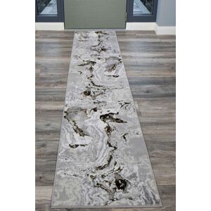 Kukoon Runner Rug Grey Gold Metallic Distressed Marble Long Hallway Rugs Size: 60 cm x 240 cm Gold 60 cm x 240 cm Kukoon Runner Rug Grey Gold Metallic Distressed Marble Long Hallway Rugs Size: 60 cm x 240 cm Gold 60 cm x 240 cm