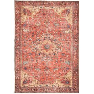 Kukoon Gold Coral Distressed Persian Inspired Washable Living Room Area Rug in Terracotta Size: 60 cm x 240 cm Terracotta 60 cm x 240 cm Kukoon Gold Coral Distressed Persian Inspired Washable Living Room Area Rug in Terracotta Size: 60 cm x 240 cm Terracotta 60 cm x 240 cm