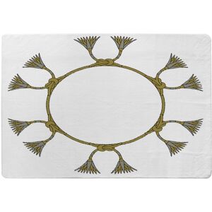 Benjamin Tate Design Ancient Egyptian Lotus Motifs Rug in Natural Size: Large Natural Large Benjamin Tate Design Ancient Egyptian Lotus Motifs Rug in Natural Size: Large Natural Large