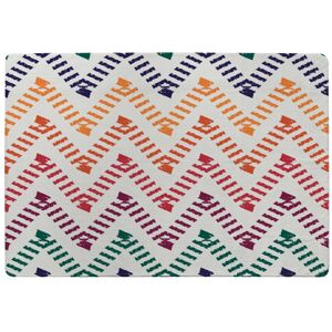 Benjamin Tate Design Freehand Horizontal Zigzag & Chevron Stripes Rug in Natural Size: Large Natural Large Benjamin Tate Design Freehand Horizontal Zigzag & Chevron Stripes Rug in Natural Size: Large Natural Large