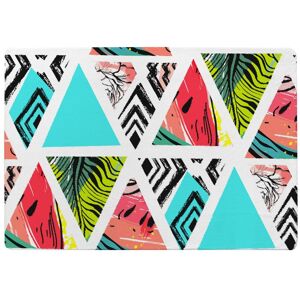 Benjamin Tate Design Aztec & Tropical Palm Leaves Rug in Natural Size: Large Natural Large Benjamin Tate Design Aztec & Tropical Palm Leaves Rug in Natural Size: Large Natural Large