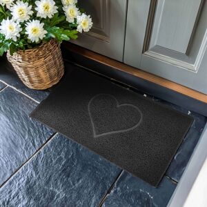 Nicoman Embossed PVC Spaghetti Pressed Heart Doormat in Black Size: 45 cm x 75 cm Black 45 cm x 75 cm Nicoman Embossed PVC Spaghetti Pressed Heart Doormat in Black Size: 45 cm x 75 cm Black 45 cm x 75 cm