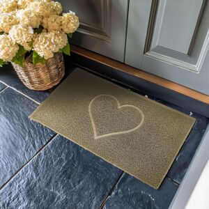 Nicoman Embossed PVC Spaghetti Pressed Heart Doormat in Beige Size: 45 cm x 75 cm Beige 45 cm x 75 cm Nicoman Embossed PVC Spaghetti Pressed Heart Doormat in Beige Size: 45 cm x 75 cm Beige 45 cm x 75 cm