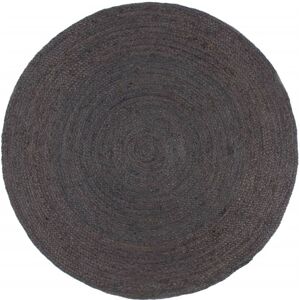 Berkfield Home Handmade Rug Jute Round 210 cm Dark Grey Size: 100 cm diameter Grey 100 cm diameter Berkfield Home Handmade Rug Jute Round 210 cm Dark Grey Size: 100 cm diameter Grey 100 cm diameter