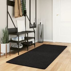 Berkfield Home Rug HUARTE Short Pile Soft & Washable Black 80x200 cm Size: Medium Black Medium Berkfield Home Rug HUARTE Short Pile Soft & Washable Black 80x200 cm Size: Medium Black Medium