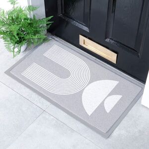 Artsy Mats Grey Half Moon Abstract Indoor & Outdoor Doormat - 70x40cm Size: 40 cm x 70 cm Grey 40 cm x 70 cm Artsy Mats Grey Half Moon Abstract Indoor & Outdoor Doormat - 70x40cm Size: 40 cm x 70 cm Grey 40 cm x 70 cm