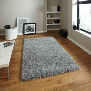 The Rug Shop UK Modern Plain Shaggy Easy To Clean Stain-Resistant Area Rug in Grey Size: 80 cm x 150 cm Grey 80 cm x 150 cm The Rug Shop UK Modern Plain Shaggy Easy To Clean Stain-Resistant Area Rug in Grey Size: 80 cm x 150 cm Grey 80 cm x 150 cm