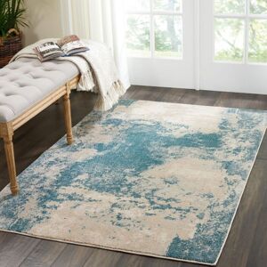 The Rug Shop UK Teal Luxurious Modern Easy to clean Machine Made Abstract Area Rug Size: 117 cm x 170 cm Teal 117 cm x 170 cm The Rug Shop UK Teal Luxurious Modern Easy to clean Machine Made Abstract Area Rug Size: 117 cm x 170 cm Teal 117 cm x 170 cm