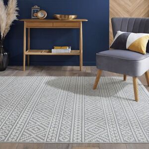 The Rug Shop UK Silver Luxurious Modern Easy to clean Machine Made Geometric Area Rug Size: 160 cm x 220 cm Silver 160 cm x 220 cm The Rug Shop UK Silver Luxurious Modern Easy to clean Machine Made Geometric Area Rug Size: 160 cm x 220 cm Silver 160 cm x 220 cm