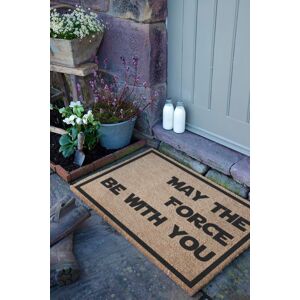 Artsy Mats May The Force Be With You Country Size Coir Doormat in Grey Size: 60 cm x 90 cm Grey 60 cm x 90 cm Artsy Mats May The Force Be With You Country Size Coir Doormat in Grey Size: 60 cm x 90 cm Grey 60 cm x 90 cm