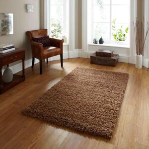 The Rug Shop UK Modern Plain Shaggy Easy To Clean Stain-Resistant Area Rug in Brown Size: 133 cm x 133 cm Brown 133 cm x 133 cm The Rug Shop UK Modern Plain Shaggy Easy To Clean Stain-Resistant Area Rug in Brown Size: 133 cm x 133 cm Brown 133 cm x 133 cm