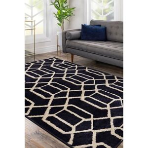 The Rug Shop UK Blue Modern Geometric Polypropylene Easy To Clean Navy Area Rug Size: 200 cm x 290 cm Blue 200 cm x 290 cm The Rug Shop UK Blue Modern Geometric Polypropylene Easy To Clean Navy Area Rug Size: 200 cm x 290 cm Blue 200 cm x 290 cm