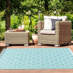 The Rug Shop UK Teal Modern Outdoor Easy to clean Machine Made Geometric Area Rug Size: 80 cm x 150 cm Teal 80 cm x 150 cm The Rug Shop UK Teal Modern Outdoor Easy to clean Machine Made Geometric Area Rug Size: 80 cm x 150 cm Teal 80 cm x 150 cm