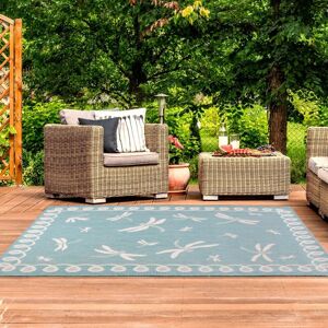 The Rug Shop UK Teal Modern Outdoor Easy to clean Machine Made Border Area Rug Size: 60 cm x 120 cm Teal 60 cm x 120 cm The Rug Shop UK Teal Modern Outdoor Easy to clean Machine Made Border Area Rug Size: 60 cm x 120 cm Teal 60 cm x 120 cm
