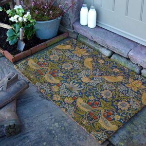Artsy Mats Strawberry Thief William Morris Doormat (90 x 60cm) in Brown Size: 90 cm x 60 cm Brown 90 cm x 60 cm Artsy Mats Strawberry Thief William Morris Doormat (90 x 60cm) in Brown Size: 90 cm x 60 cm Brown 90 cm x 60 cm