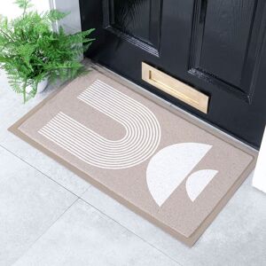Artsy Mats Beige Half Moon Abstract Indoor & Outdoor Doormat - 70x40cm Size: 40 cm x 70 cm Beige 40 cm x 70 cm Artsy Mats Beige Half Moon Abstract Indoor & Outdoor Doormat - 70x40cm Size: 40 cm x 70 cm Beige 40 cm x 70 cm