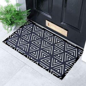 Artsy Mats Black Geometric Triangles Indoor & Outdoor Doormat - 70x40cm Size: 40 cm x 70 cm Black 40 cm x 70 cm Artsy Mats Black Geometric Triangles Indoor & Outdoor Doormat - 70x40cm Size: 40 cm x 70 cm Black 40 cm x 70 cm
