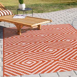 The Rug Shop UK Orange Modern Outdoor Easy to clean Machine Made Geometric Area Rug Size: 100 cm x 150 cm Orange 100 cm x 150 cm The Rug Shop UK Orange Modern Outdoor Easy to clean Machine Made Geometric Area Rug Size: 100 cm x 150 cm Orange 100 cm x 150 cm