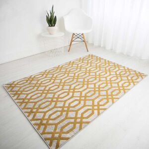 The Rug Shop UK Yellow Modern Geometric Polypropylene Easy To Clean Area Rug Size: 80 cm x 150 cm Yellow 80 cm x 150 cm The Rug Shop UK Yellow Modern Geometric Polypropylene Easy To Clean Area Rug Size: 80 cm x 150 cm Yellow 80 cm x 150 cm