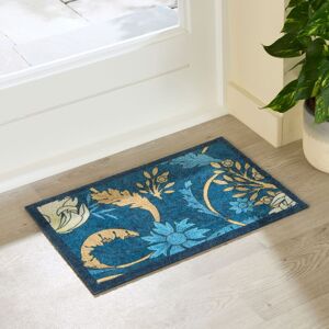 Artsy Mats William Morris Blue Indoor Washable Doormat 60x40cm Size: 40 cm x 60 cm Blue 40 cm x 60 cm Artsy Mats William Morris Blue Indoor Washable Doormat 60x40cm Size: 40 cm x 60 cm Blue 40 cm x 60 cm