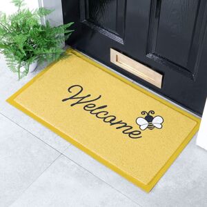 Artsy Mats Welcome Bee Indoor & Outdoor Doormat - 70x40cm in Yellow Size: 40 cm x 70 cm Yellow 40 cm x 70 cm Artsy Mats Welcome Bee Indoor & Outdoor Doormat - 70x40cm in Yellow Size: 40 cm x 70 cm Yellow 40 cm x 70 cm