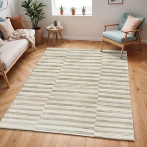 The Rug Shop UK Ivory Olive Modern Rug, Striped Stain Resistant Easy to Clean Rug Size: 120 cm x 170 cm Ivory 120 cm x 170 cm The Rug Shop UK Ivory Olive Modern Rug, Striped Stain Resistant Easy to Clean Rug Size: 120 cm x 170 cm Ivory 120 cm x 170 cm