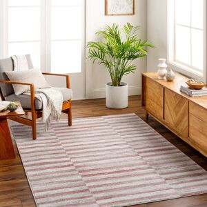 The Rug Shop UK Ivory Pink Modern Rug, Striped Stain Resistant Easy to Clean Rug Size: 160 cm x 210 cm Ivory 160 cm x 210 cm The Rug Shop UK Ivory Pink Modern Rug, Striped Stain Resistant Easy to Clean Rug Size: 160 cm x 210 cm Ivory 160 cm x 210 cm